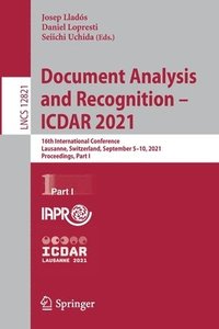 bokomslag Document Analysis and Recognition  ICDAR 2021