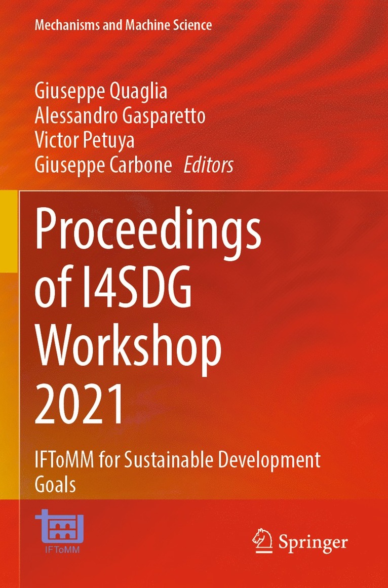 Giuseppe Quaglia, Alessandro Gasparetto, Victor Petuya, Giuseppe Carbone - Proceedings of I4SDG Workshop 2021, Häftad