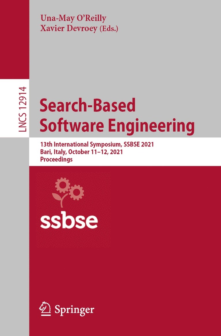 Una-May O'Reilly, Xavier Devroey - Search-Based Software Engineering, Häftad