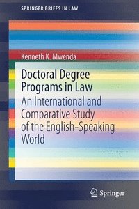 bokomslag Doctoral Degree Programs in Law