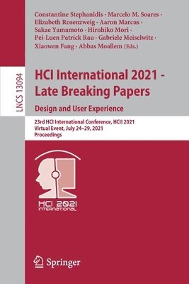 HCI International 2021 - Late Breaking Papers: Design and User Experience 1