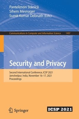 Pantelimon Stănică, Sihem Mesnager, Sumit Kumar Debnath, Pantelimon Stanica, Pantelimon St&#259;nic&#259; - Security and Privacy, Häftad