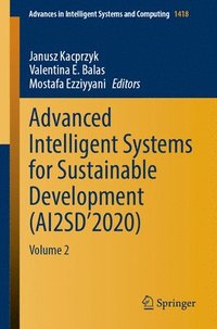 bokomslag Advanced Intelligent Systems for Sustainable Development (AI2SD2020)