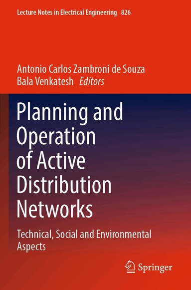 Antonio Carlos Zambroni de Souza, Bala Venkatesh - Planning and Operation of Active Distribution Networks, Häftad