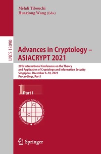 bokomslag Advances in Cryptology - ASIACRYPT 2021