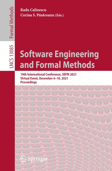 Radu Calinescu, Corina S. Păsăreanu - Software Engineering and Formal Methods, Häftad