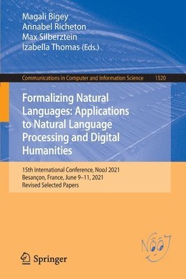 bokomslag Formalizing Natural Languages: Applications to Natural Language Processing and Digital Humanities