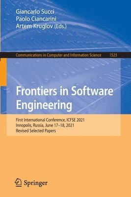 Frontiers in Software Engineering 1