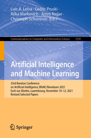 Luis A. Leiva, Cédric Pruski, Réka Markovich, Amro Najjar, Christoph Schommer - Artificial Intelligence and Machine Learning, Häftad