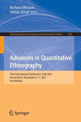 Advances in Quantitative Ethnography 1