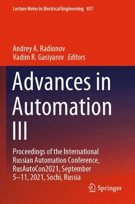 Advances in Automation III 1
