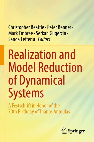 Christopher Beattie, Peter Benner, Mark Embree, Serkan Gugercin, Sanda Lefteriu - Realization and Model Reduction of Dynamical Systems, Häftad