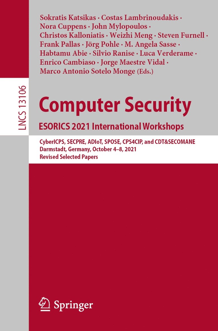 Computer Security. ESORICS 2021 International Workshops 1