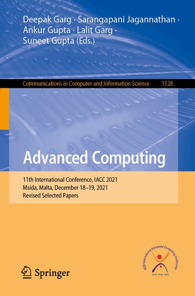 Deepak Garg, Sarangapani Jagannathan, Ankur Gupta, Lalit Garg, Suneet Gupta - Advanced Computing, Häftad