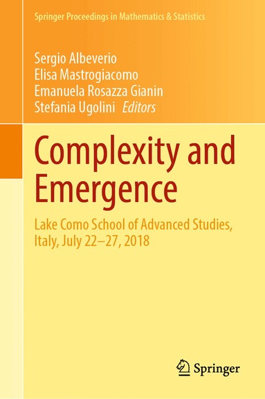 Sergio Albeverio, Elisa Mastrogiacomo, Emanuela Rosazza Gianin, Stefania Ugolini - Complexity and Emergence, Inbunden