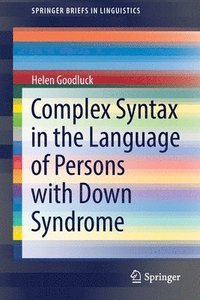 bokomslag Complex Syntax in the Language of Persons with Down Syndrome