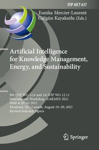 bokomslag Artificial Intelligence for Knowledge Management, Energy, and Sustainability