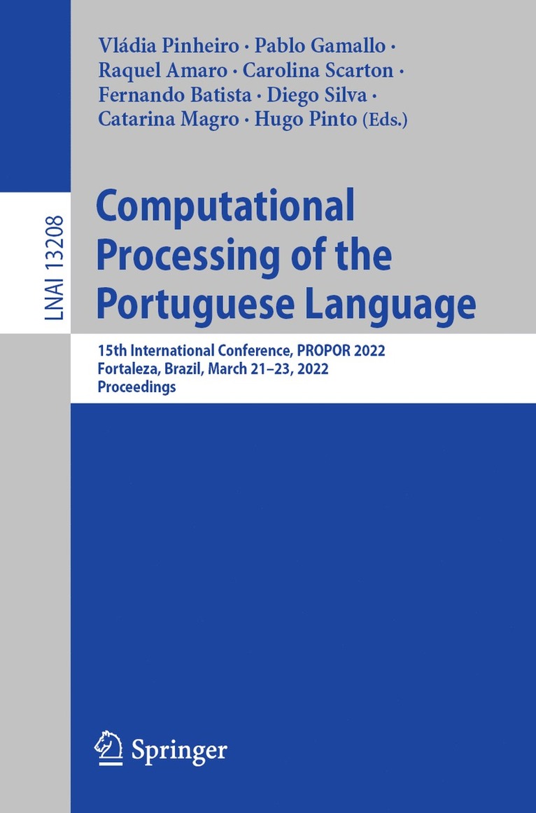 Computational Processing of the Portuguese Language 1