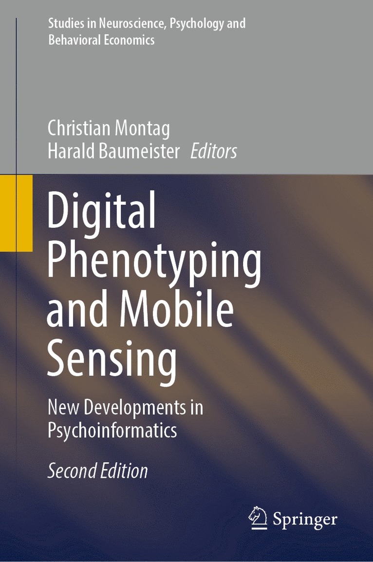 Christian Montag, Harald Baumeister - Digital Phenotyping and Mobile Sensing, Inbunden