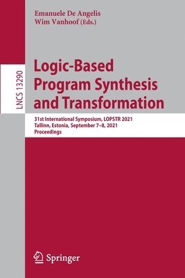 bokomslag Logic-Based Program Synthesis and Transformation