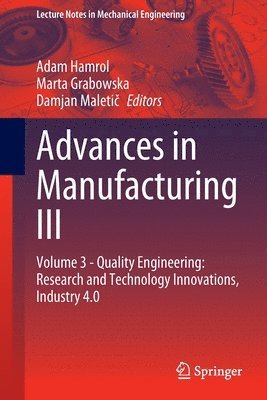 bokomslag Advances in Manufacturing III