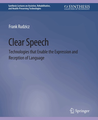 Frank Rudzicz - Clear Speech, Häftad