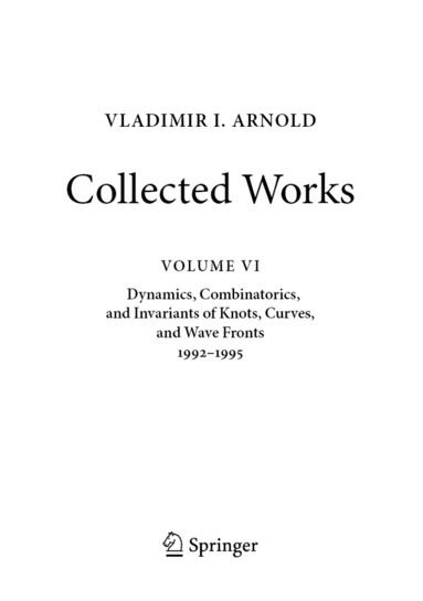 Vladimir I. Arnold, Alexander B. Givental, Boris A. Khesin, Mikhail B. Sevryuk, Victor A. Vassiliev, Oleg Ya. Viro - VLADIMIR I. ARNOLD—Collected Works, Häftad