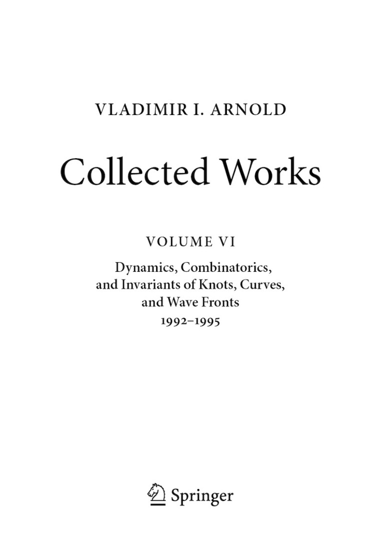 Vladimir I. Arnold, Alexander B. Givental, Boris A. Khesin, Mikhail B. Sevryuk, Victor A. Vassiliev, Oleg Ya. Viro - VLADIMIR I. ARNOLD—Collected Works, Häftad