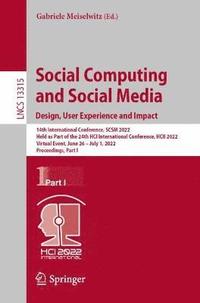 bokomslag Social Computing and Social Media: Design, User Experience and Impact