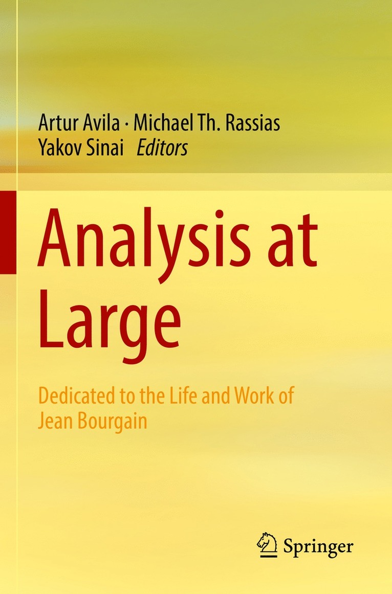 Artur Avila, Michael Th. Rassias, Yakov Sinai, Michael Th Rassias - Analysis at Large, Häftad