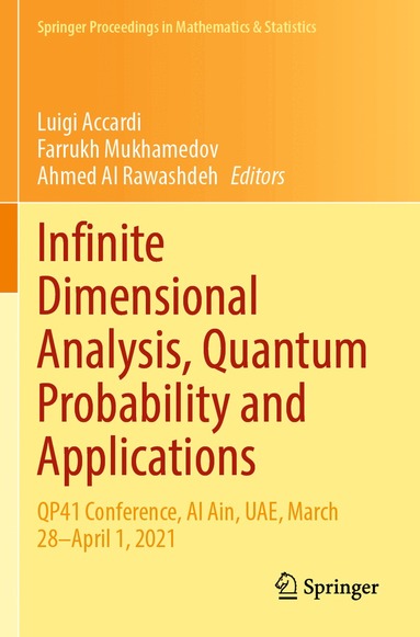 Luigi Accardi, Farrukh Mukhamedov, Ahmed Al Rawashdeh - Infinite Dimensional Analysis, Quantum Probability and Applications, Häftad