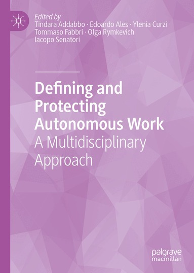 Tindara Addabbo, Edoardo Ales, Ylenia Curzi, Tommaso Fabbri, Olga Rymkevich, Iacopo Senatori - Defining and Protecting Autonomous Work, Inbunden