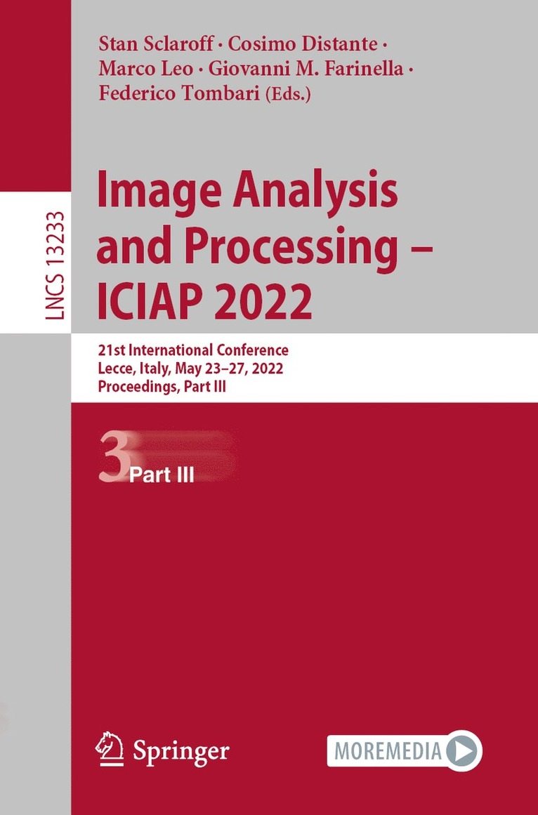 Stan Sclaroff, Cosimo Distante, Marco Leo, Giovanni M. Farinella, Federico Tombari - Image Analysis and Processing – ICIAP 2022, Häftad