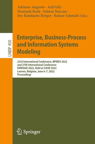 Adriano Augusto, Asif Gill, Dominik Bork, Selmin Nurcan, Iris Reinhartz-Berger, Rainer Schmidt - Enterprise, Business-Process and Information Systems Modeling, Häftad