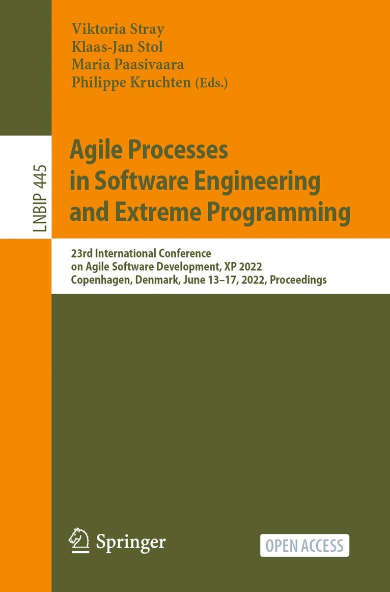 Viktoria Stray, Klaas-Jan Stol, Maria Paasivaara, Philippe Kruchten - Agile Processes in Software Engineering and Extreme Programming, Häftad