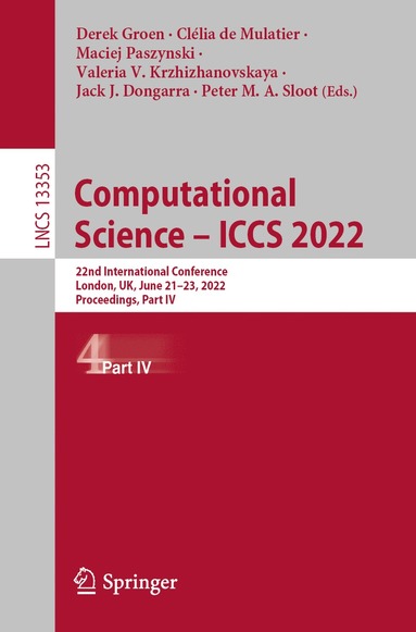 bokomslag Computational Science  ICCS 2022