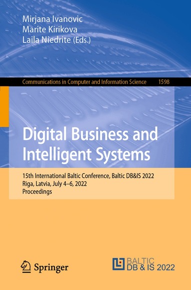 Mirjana Ivanovic, Marite Kirikova, Laila Niedrite - Digital Business and Intelligent Systems, Häftad