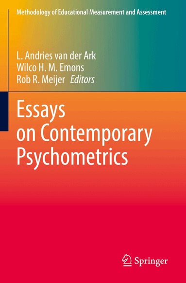 L. Andries van der Ark, Wilco H. M. Emons, Rob R. Meijer - Essays on Contemporary Psychometrics, Häftad