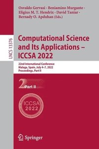 bokomslag Computational Science and Its Applications - ICCSA 2022