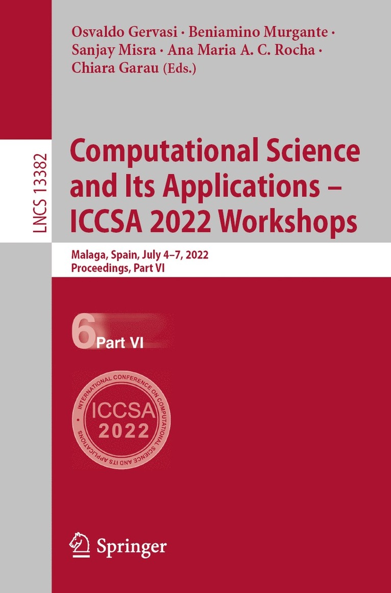 Osvaldo Gervasi, Beniamino Murgante, Sanjay Misra, Ana Maria A. C. Rocha, Chiara Garau - Computational Science and Its Applications – ICCSA 2022 Workshops, Häftad