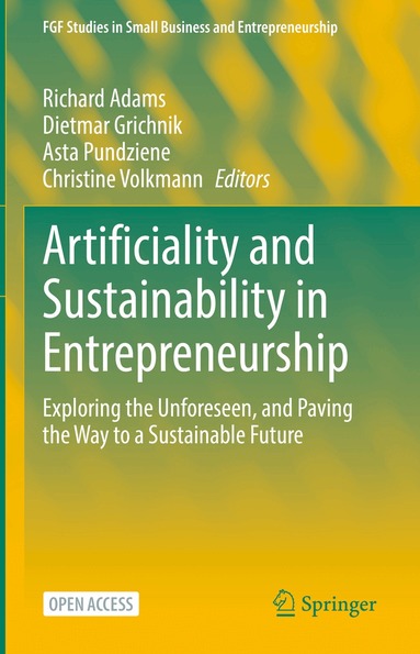 Richard Adams, Dietmar Grichnik, Asta Pundziene, Christine Volkmann - Artificiality and Sustainability in Entrepreneurship, Inbunden
