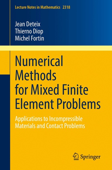 Jean Deteix, Thierno Diop, Michel Fortin - Numerical Methods for Mixed Finite Element Problems, Häftad