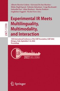 bokomslag Experimental IR Meets Multilinguality, Multimodality, and Interaction