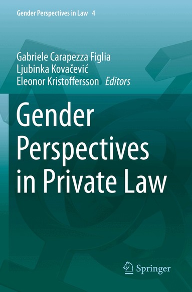 Gabriele Carapezza Figlia, Ljubinka Kovačević, Eleonor Kristoffersson - Gender Perspectives in Private Law, Häftad