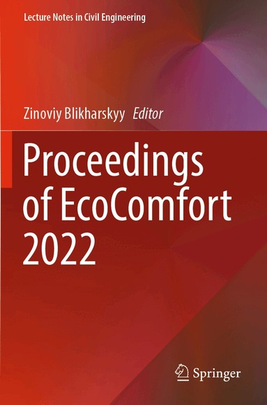 Zinoviy Blikharskyy - Proceedings of EcoComfort 2022, Häftad