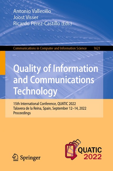 Antonio Vallecillo, Joost Visser, Ricardo Pérez-Castillo - Quality of Information and Communications Technology, Häftad