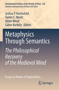 bokomslag Metaphysics Through Semantics: The Philosophical Recovery of the Medieval Mind