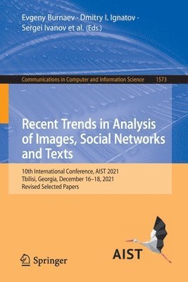 bokomslag Recent Trends in Analysis of Images, Social Networks and Texts