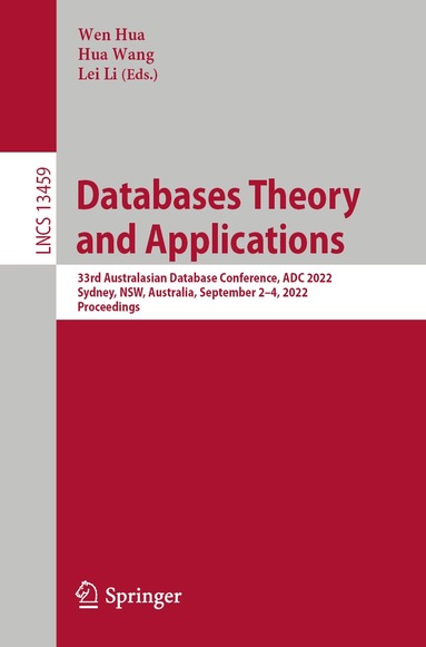 Wen Hua, Hua Wang, Lei Li - Databases Theory and Applications, Häftad