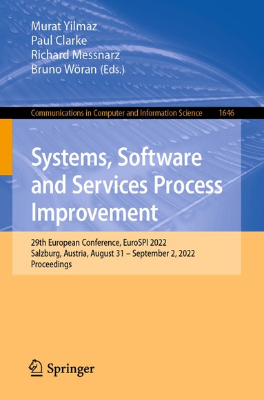 Murat Yilmaz, Paul Clarke, Richard Messnarz, Bruno Wöran - Systems, Software and Services Process Improvement, Häftad